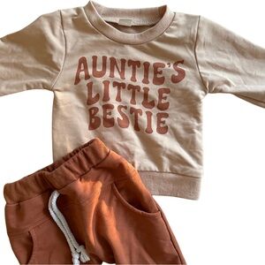 Auntie’s little bestie 2 piece matching set